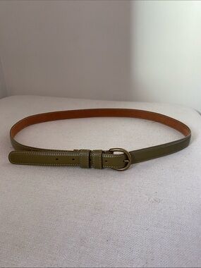American Apparel Olive Leather Belt